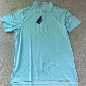 Blue Polo Shirt with Short Sleeves and Classic Collar